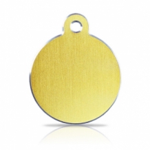 grote gouden dierenpenning rond graveren personaliseren