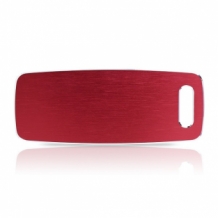 aluminium bagagelabel rood graveren / personaliseren