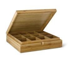 Theedoos 12-Vaks Bamboe Graveren / Personaliseren