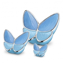 Vlinder Urn Blauw graveren personaliseren