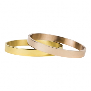 RVS Slavenarmband 8mm Goud / Rosegoud