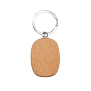 Sleutelhanger Hotelkamer Hout Graveren / Personaliseren