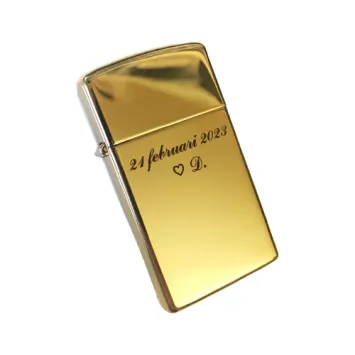 Zippo Benzine Aansteker Slim High Polish Brass