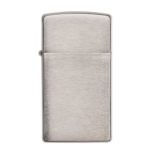 Zippo Benzine Aansteker slim brushed chrome graveren personaliseren