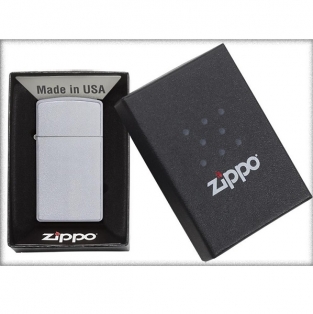 Zippo Benzine Aansteker Slim Satin Chrome graveren personaliseren